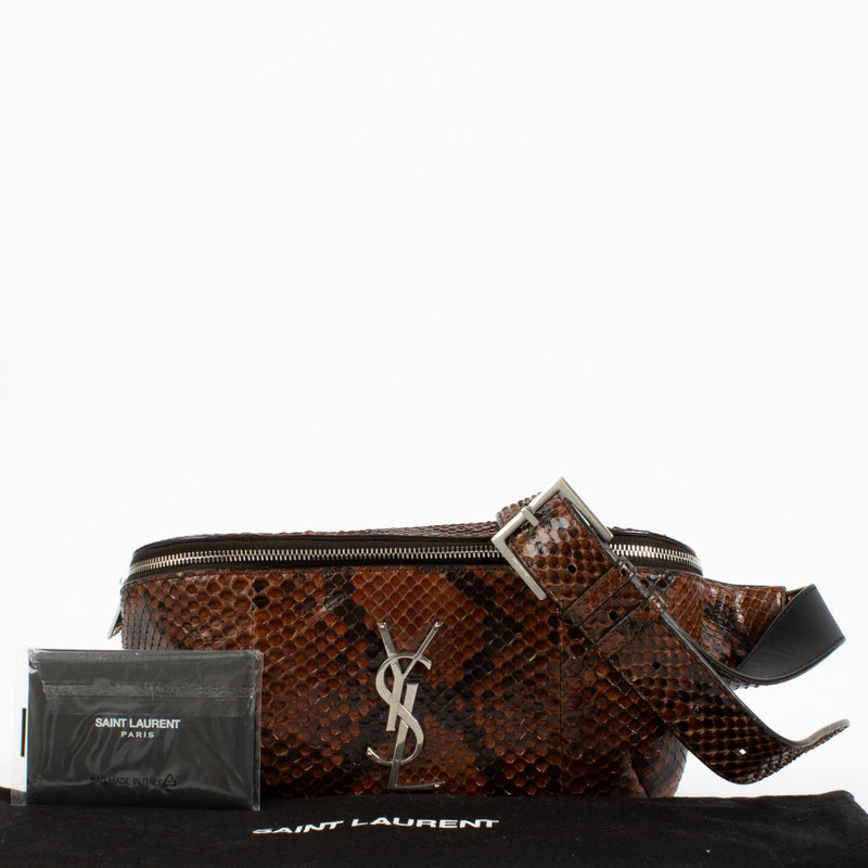 Saint Laurent Brown Python Belt Bag AAN DE BESTE PRIJS