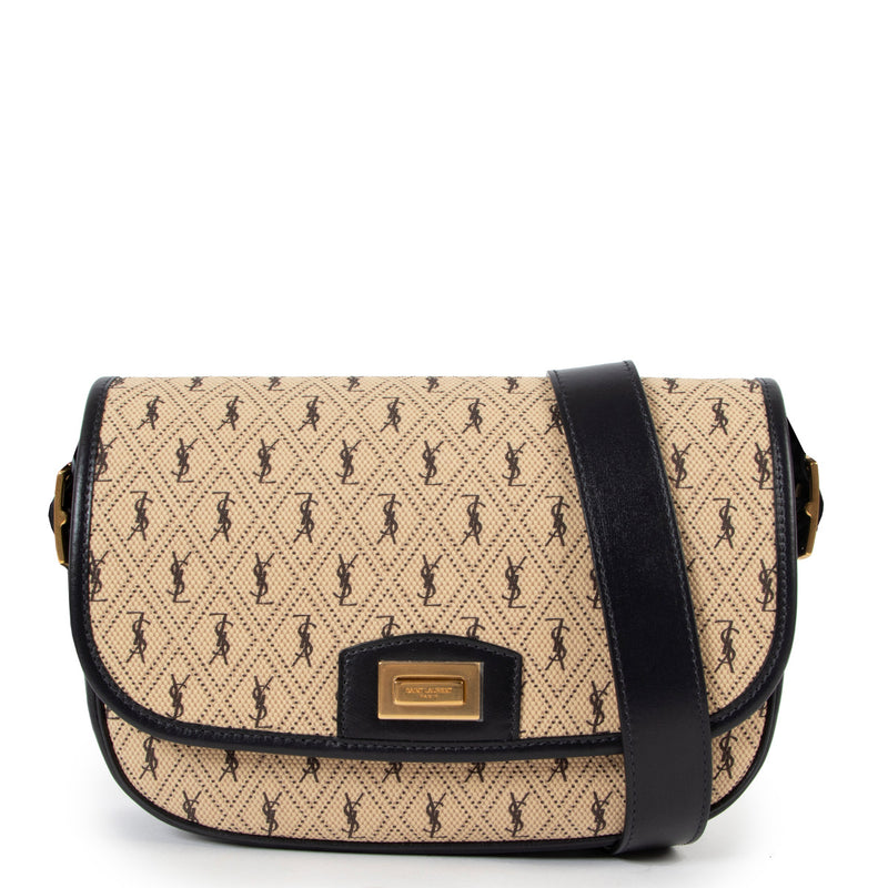 Saint Laurent Monogram All Over Satchel Bag for the best price at Labellov secondhand luxury in Antwerp