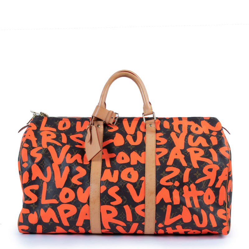 Louis Vuitton Stephen Sprouse Orange Graffiti Monogram Keepall 50 for the best price at Labellov secondhand luxury