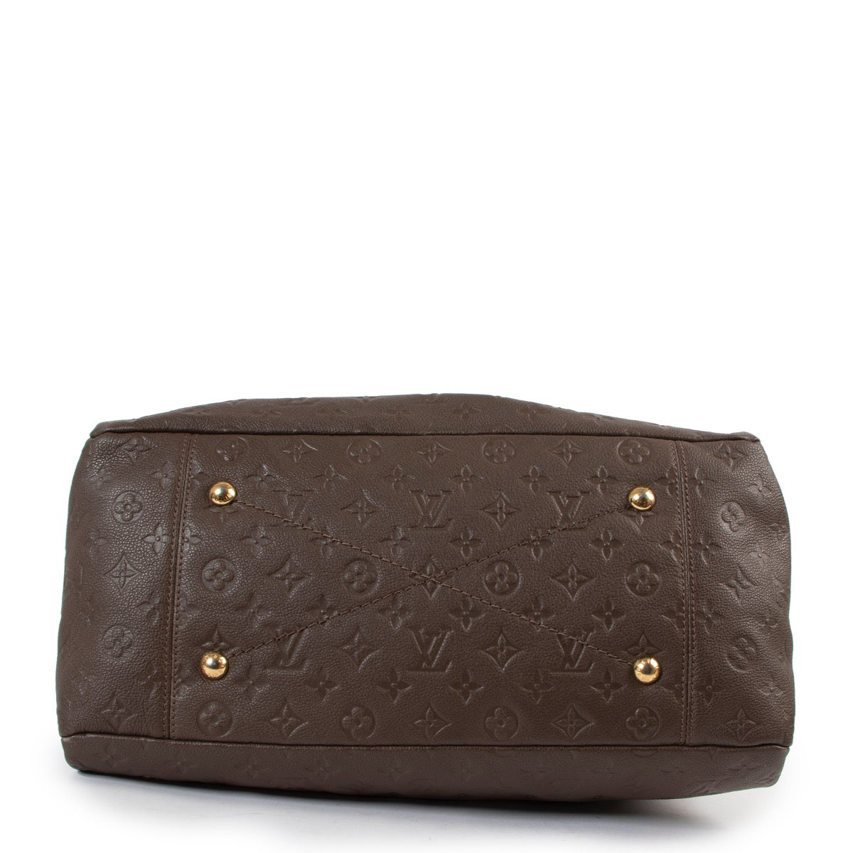 Shop safe online at Labellov in Antwerp this 100% authentic second hand Louis Vuitton Taupe Monogram Empreinte Leather MM Artsy in very good condition.
