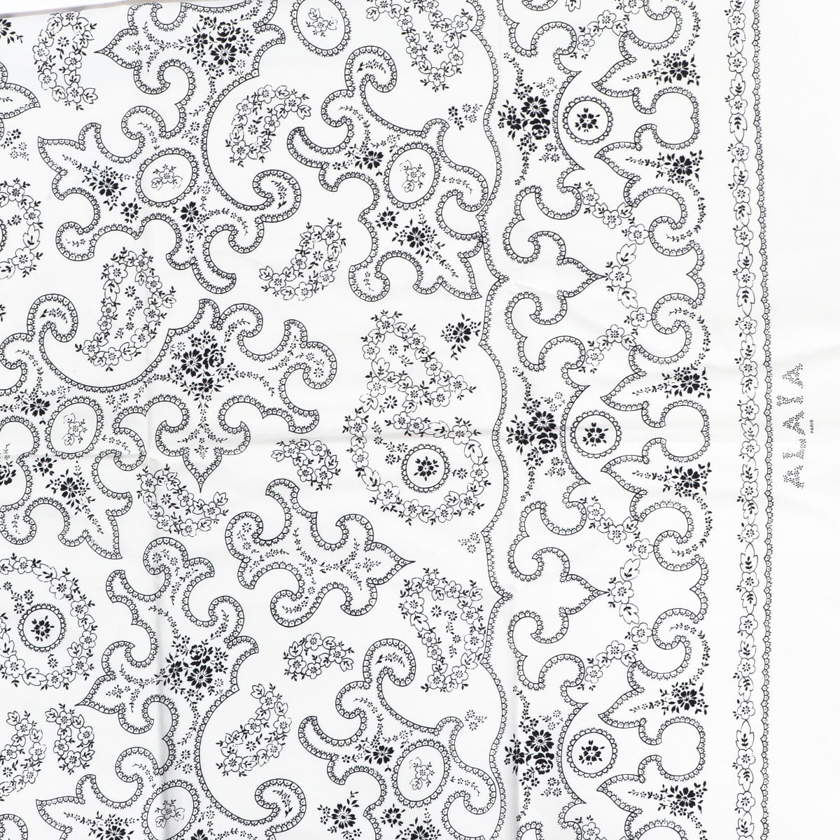 Écharpe Alaïa en coton blanc