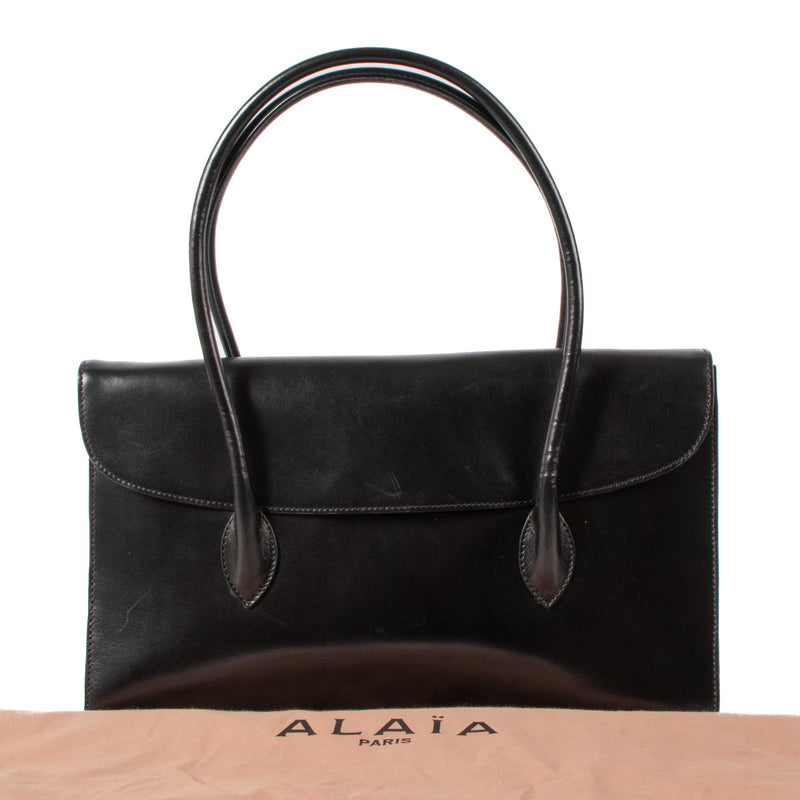 Alaïa Zwarte Leren Handtas