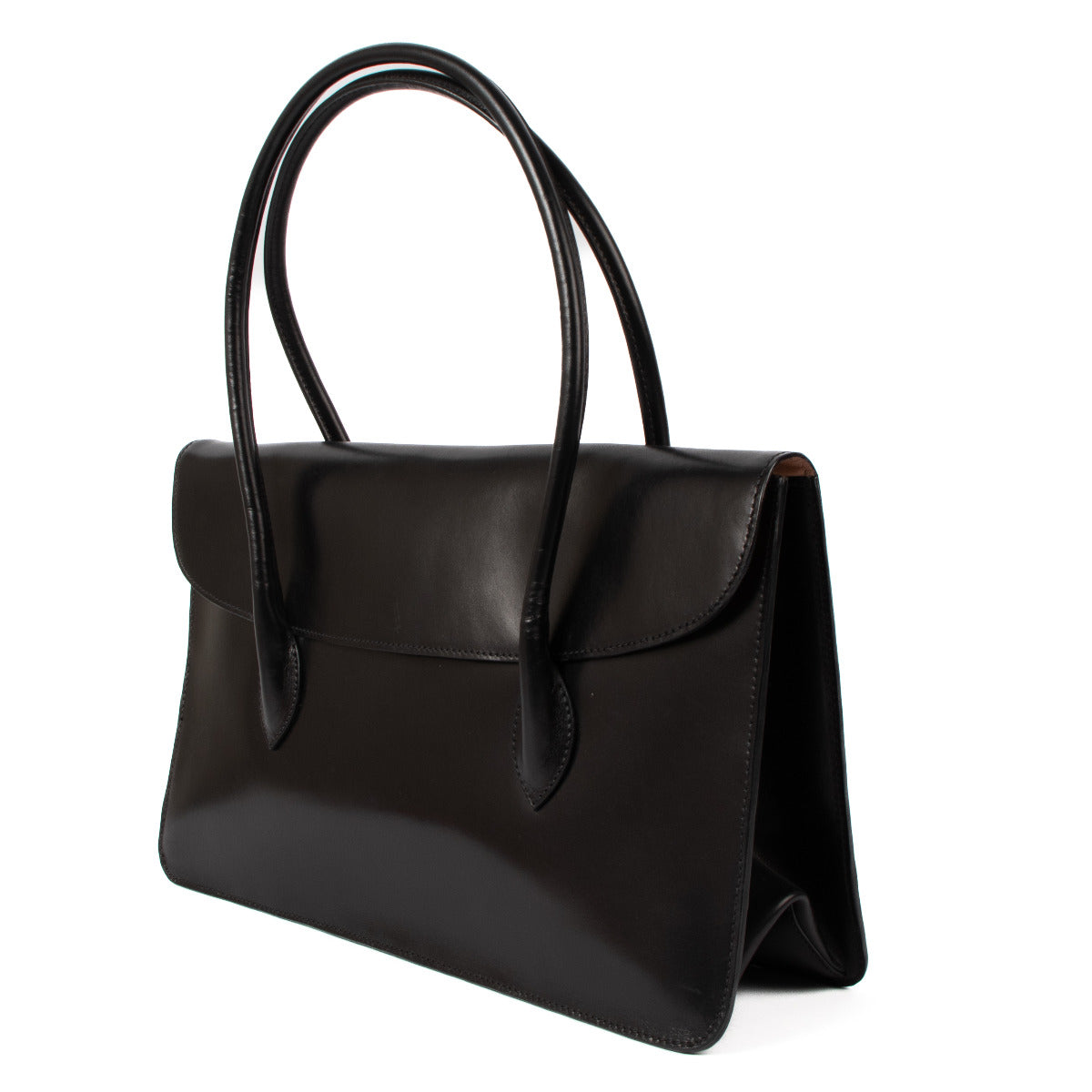 Sac porté main Alaïa en cuir noir