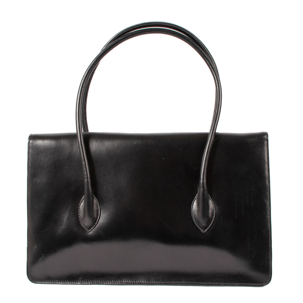 Sac porté main Alaïa en cuir noir