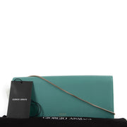 Buy an authentic second hand Armani Blue-Green Clutch/ Crossbody Bag in pristine condition at Labellov