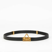 Shop this 100% authentic Bottega Veneta Black Calfskin Triangle Belt in size 85 at labellov.com.