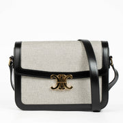 Authentic pre-loved Celine Black Canvas Triomphe Crossbody Bag on Labellov.com