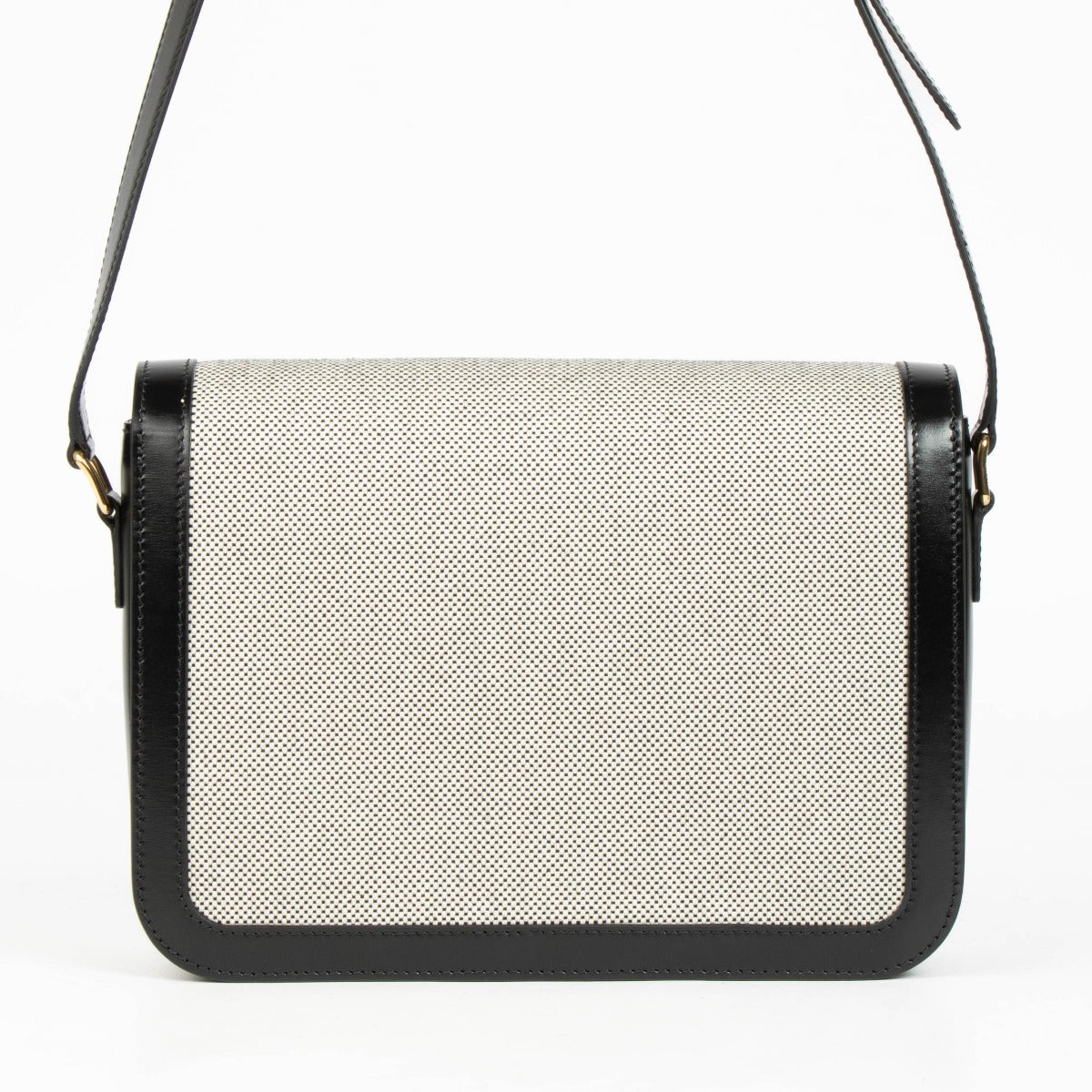 Authentic pre-loved Celine Black Canvas Triomphe Crossbody Bag on Labellov.com