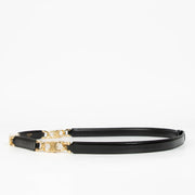 Shop this 100% authentic Celine Black Gourmette Triomphe Leather Belt - One size in one size at labellov.com