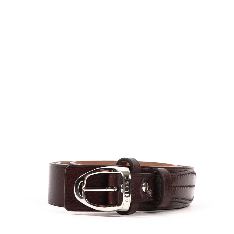 shop safe online at Labellov in Antwerp, Brussles or Knokke this 100% authentic second hand Celine Brown Leather Belt - size S