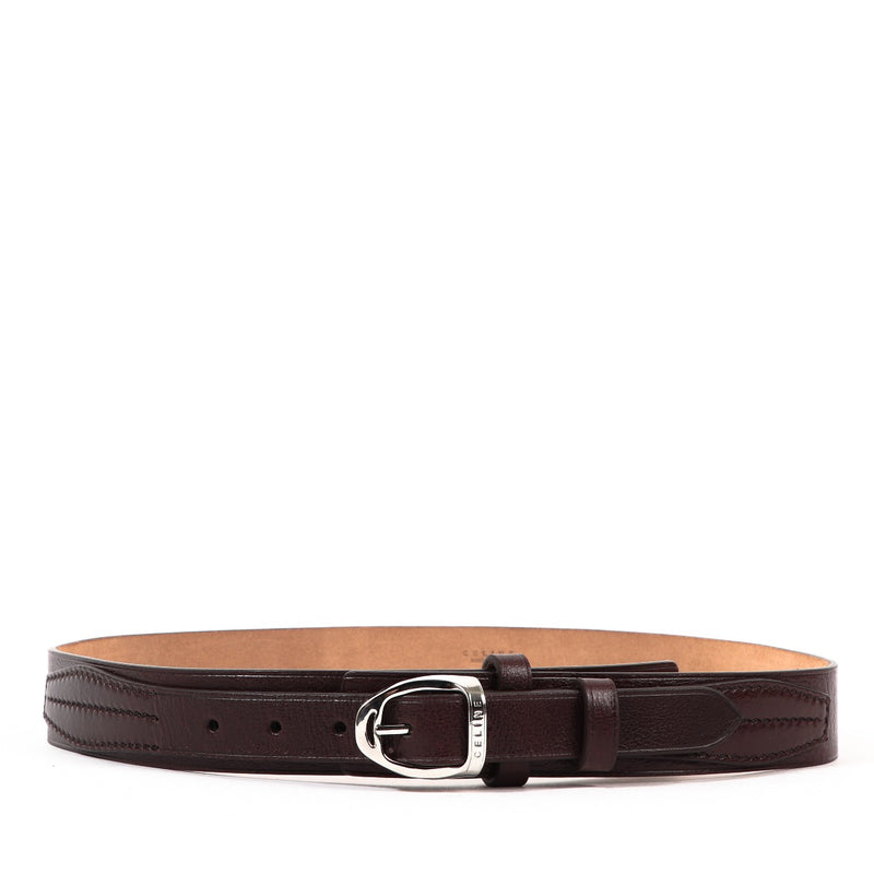 shop safe online at Labellov in Antwerp, Brussles or Knokke this 100% authentic second hand Celine Brown Leather Belt - size S