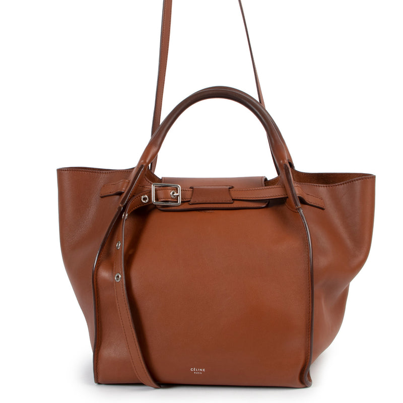 Celine Cognac Leather Small Big Bag
