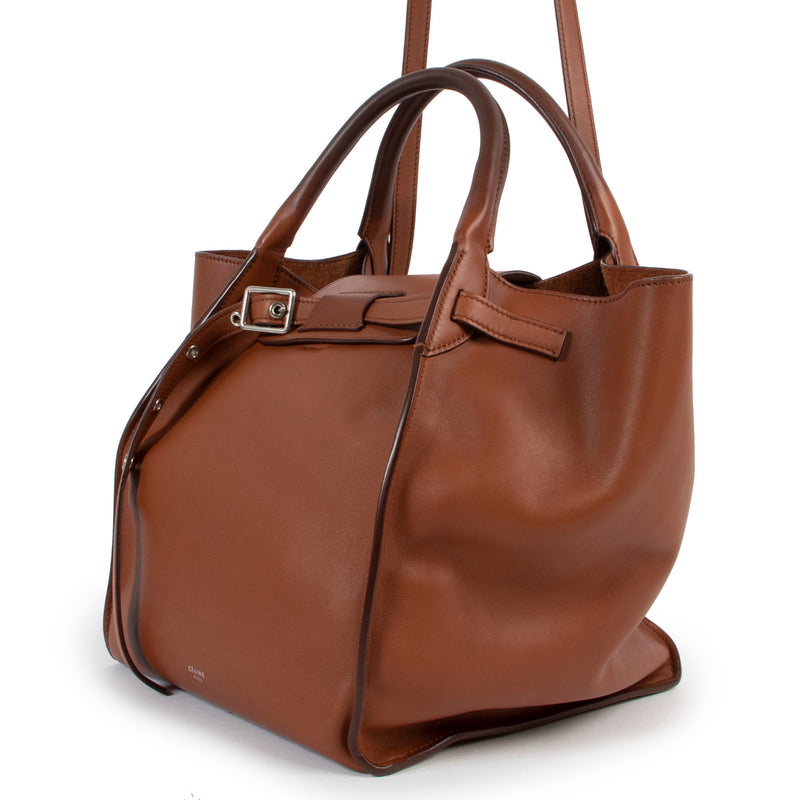 Celine Cognacleren Kleine Big Bag
