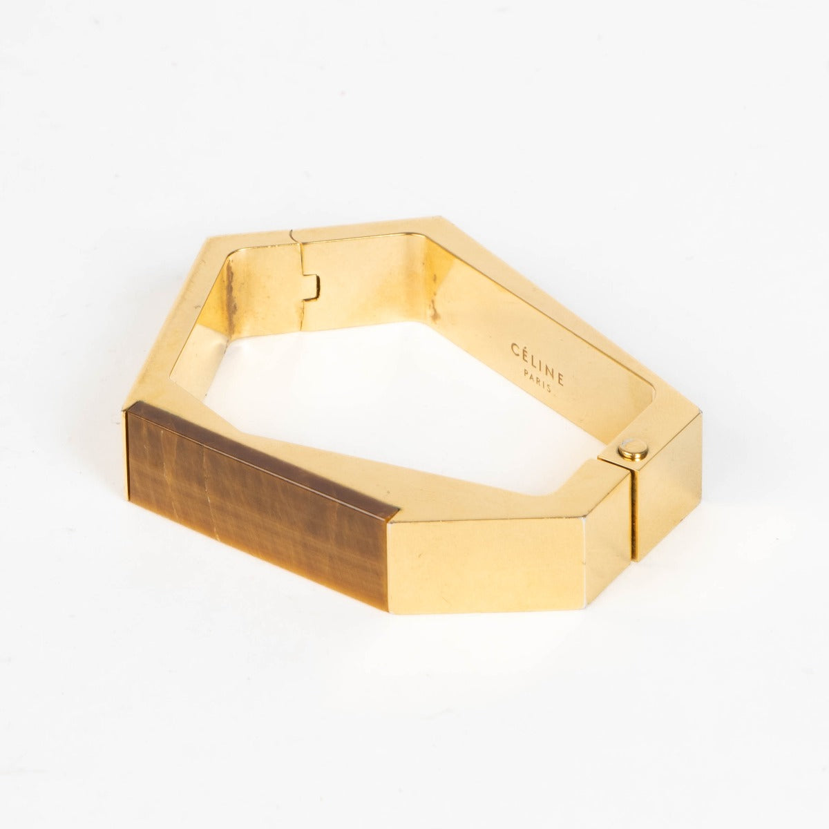 Shop this 100% authentic Celine Gold Eight-Square Id Bracelet at labellov.com