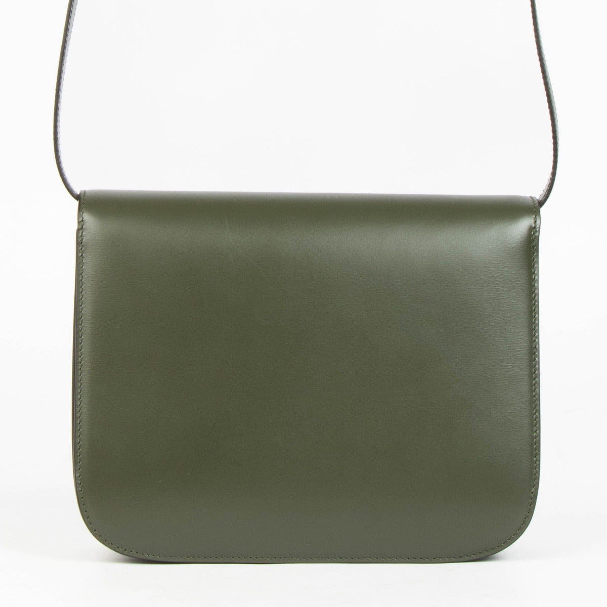 Sac Classique Moyen en Cuir de Veau Vert Céline