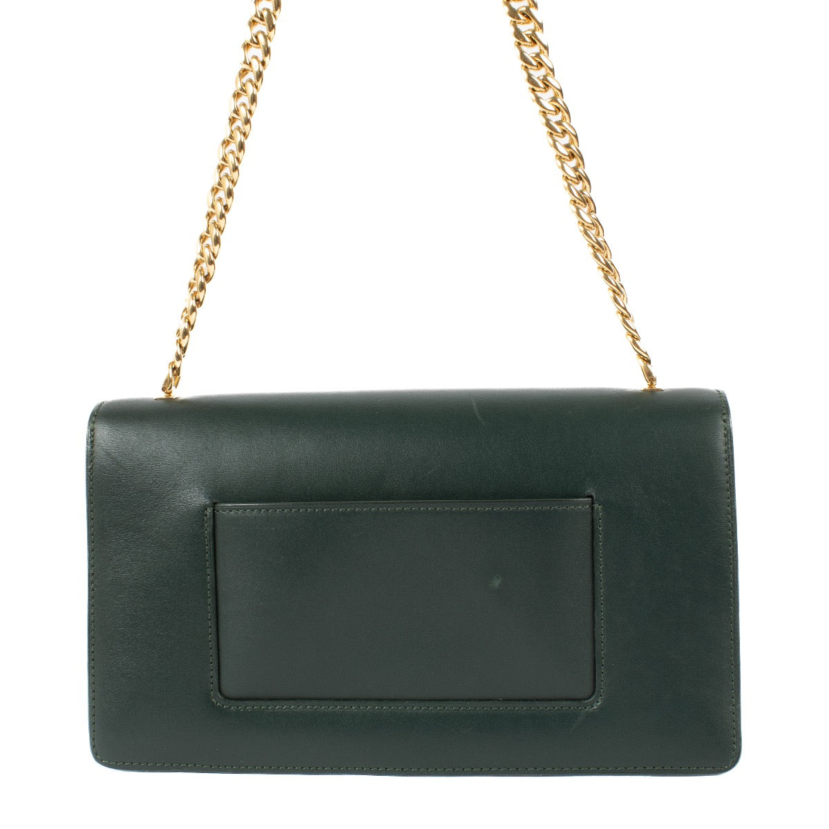 Shop safe online at Labellov in Antwerp Brussels and Knokke this 100% authentic second hand Celine Dark Green Classic Box East West Chain Bag.