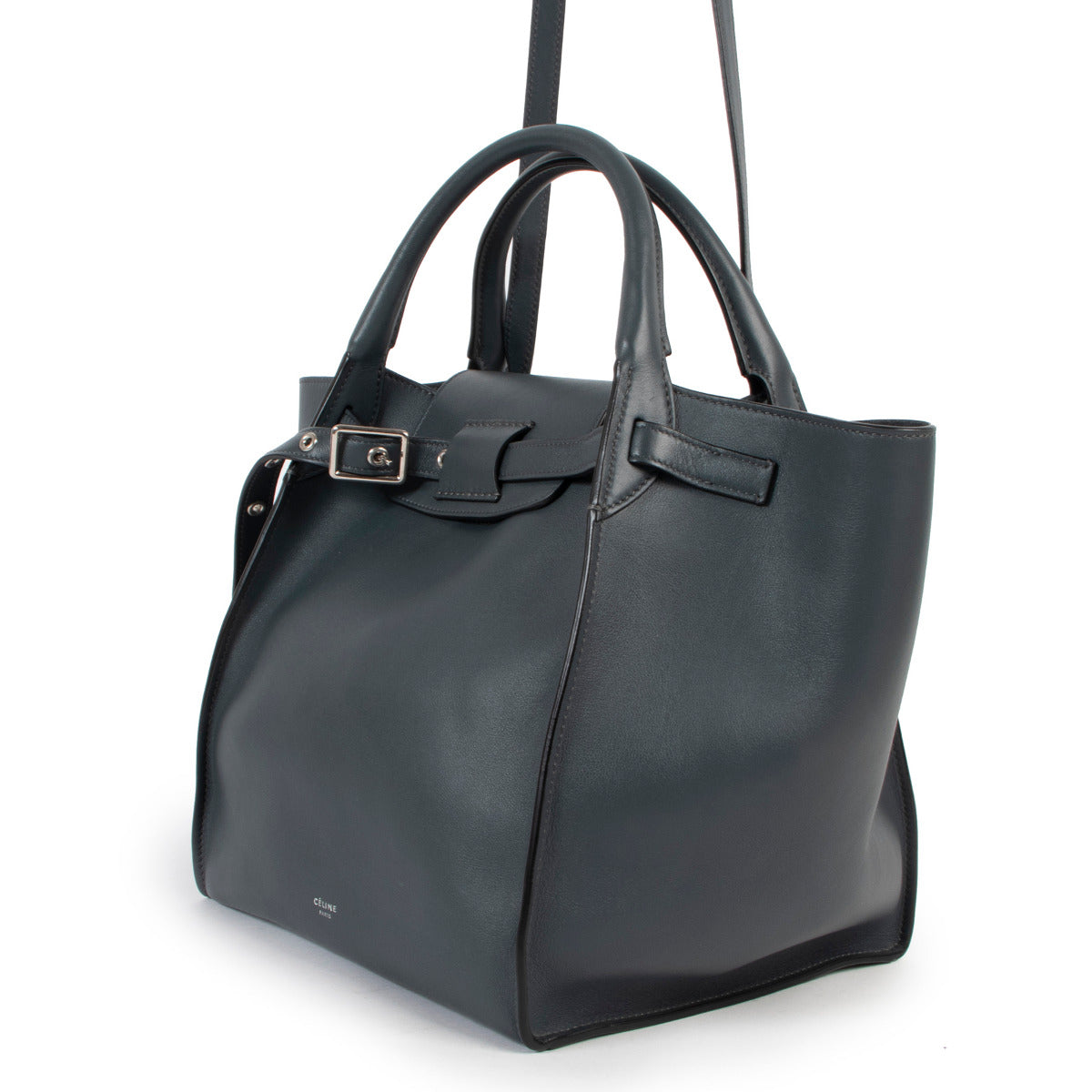 Celine Petrol Leather Small Big Bag