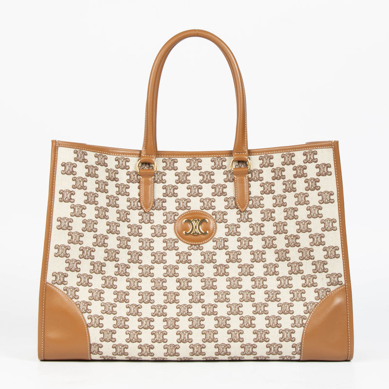 Celine Monogram Triomphe Cabas Tote
