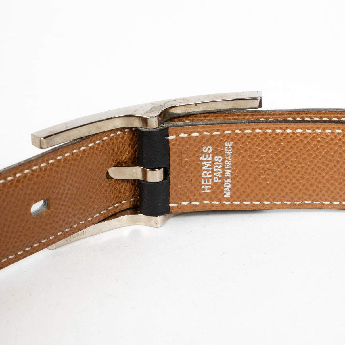 Ceinture Hermès réversible Quentin noire et or - taille 80