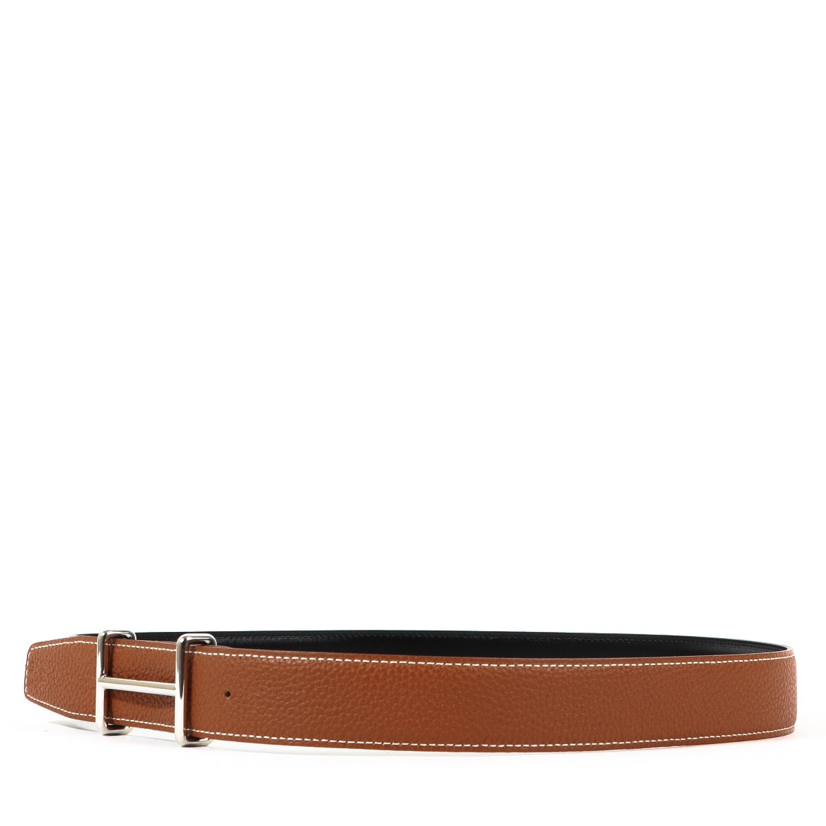 Shop safe online at Labellov in Antwerp, Knokke or Brussels this 100% authentic second hand Hermès Gold and Black Reversible Belt - size 85