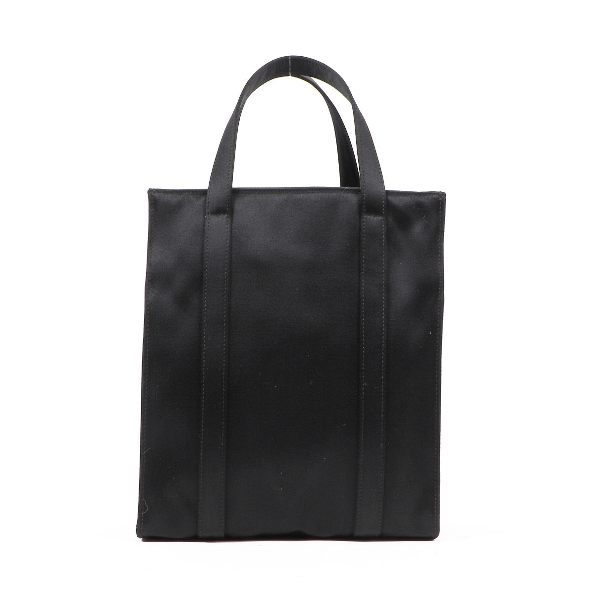 Shop safe online at Labellov in Antwerp, Brussels or Knokke this 100% authentic second hand Prada Black Satin Top Handle