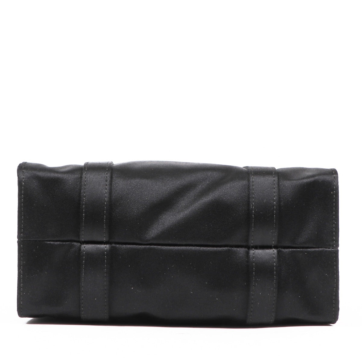 Shop safe online at Labellov in Antwerp, Brussels or Knokke this 100% authentic second hand Prada Black Satin Top Handle