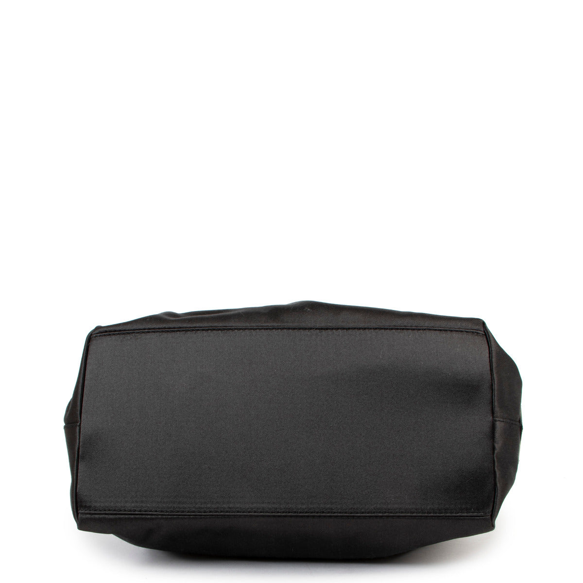 Prada Vintage Black Satin Acrylic Handle Bag