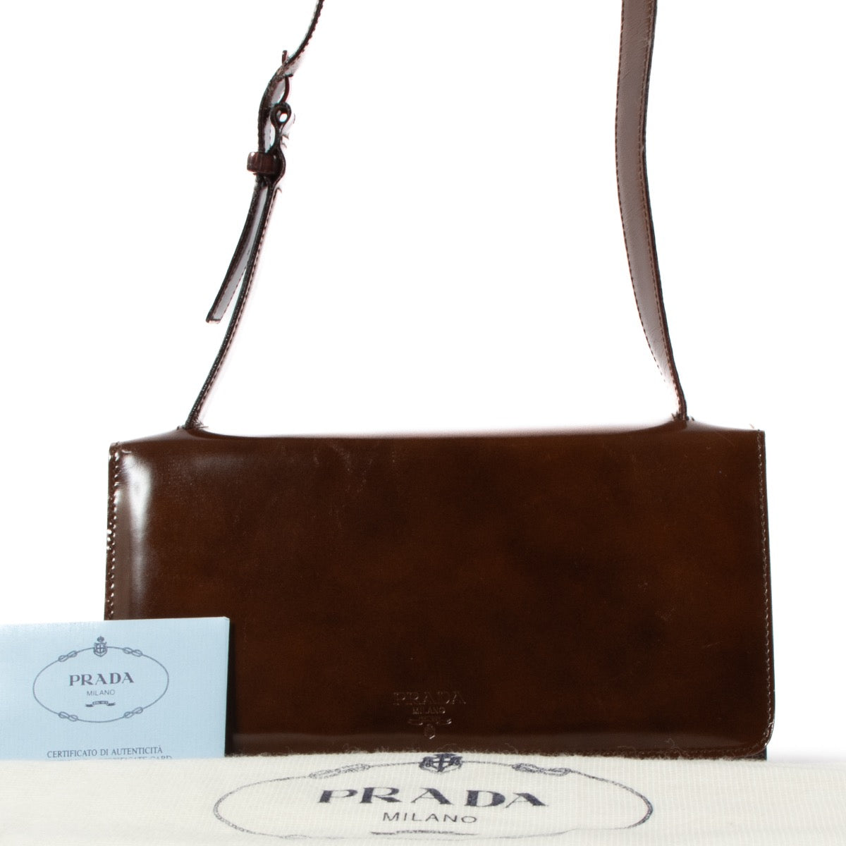 shop 100% authentic second hand Prada Brown Tabacco Spalazzo Bag on Labellov.com