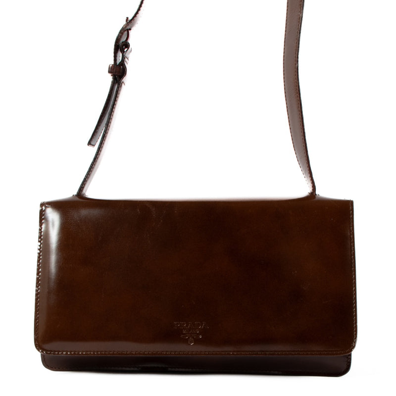 shop 100% authentic second hand Prada Brown Tabacco Spalazzo Bag on Labellov.com
