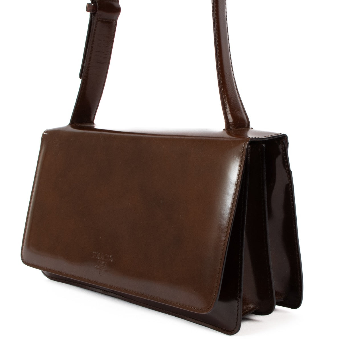 shop 100% authentic second hand Prada Brown Tabacco Spalazzo Bag on Labellov.com