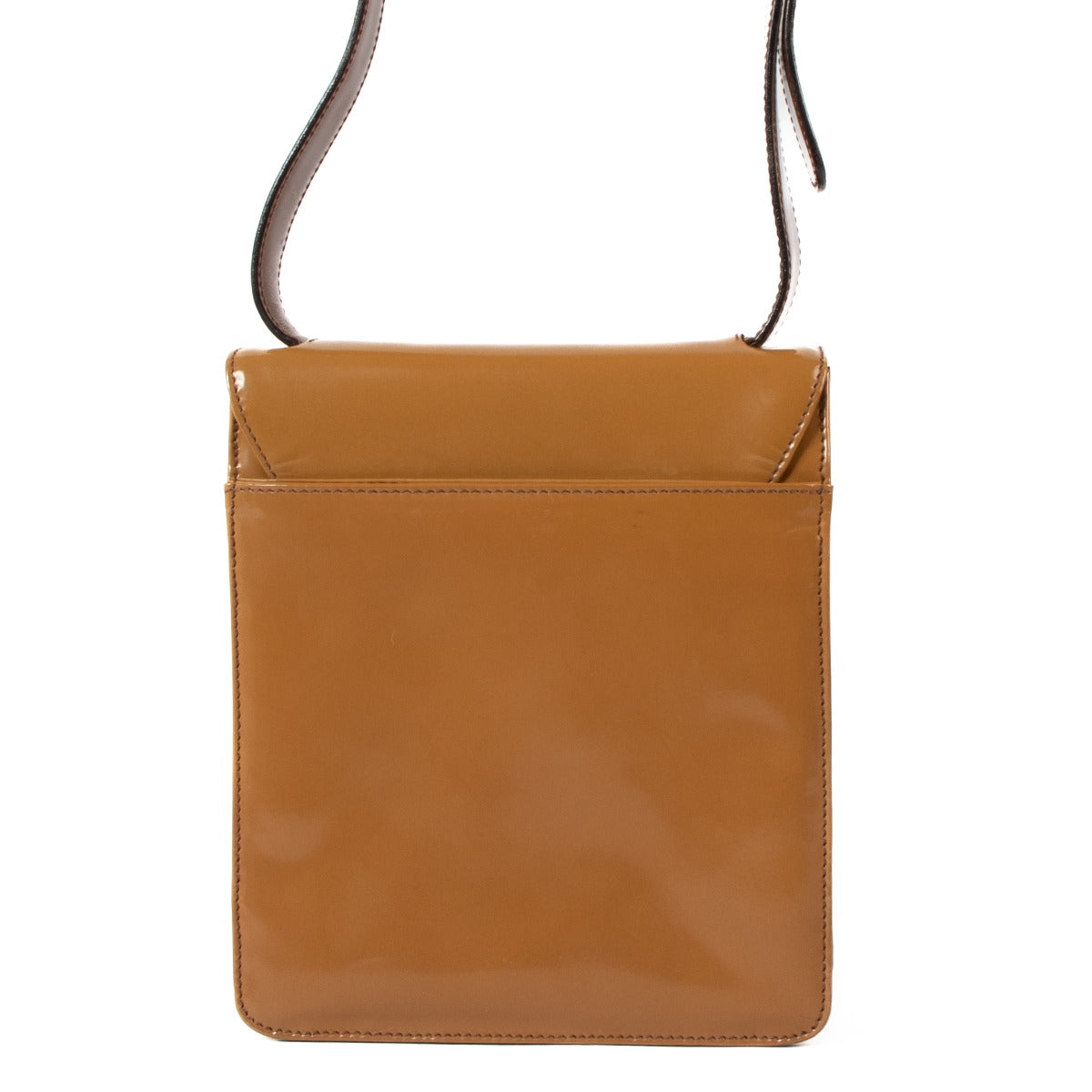 Sac à bandoulière Prada vintage en cuir brossé marron clair