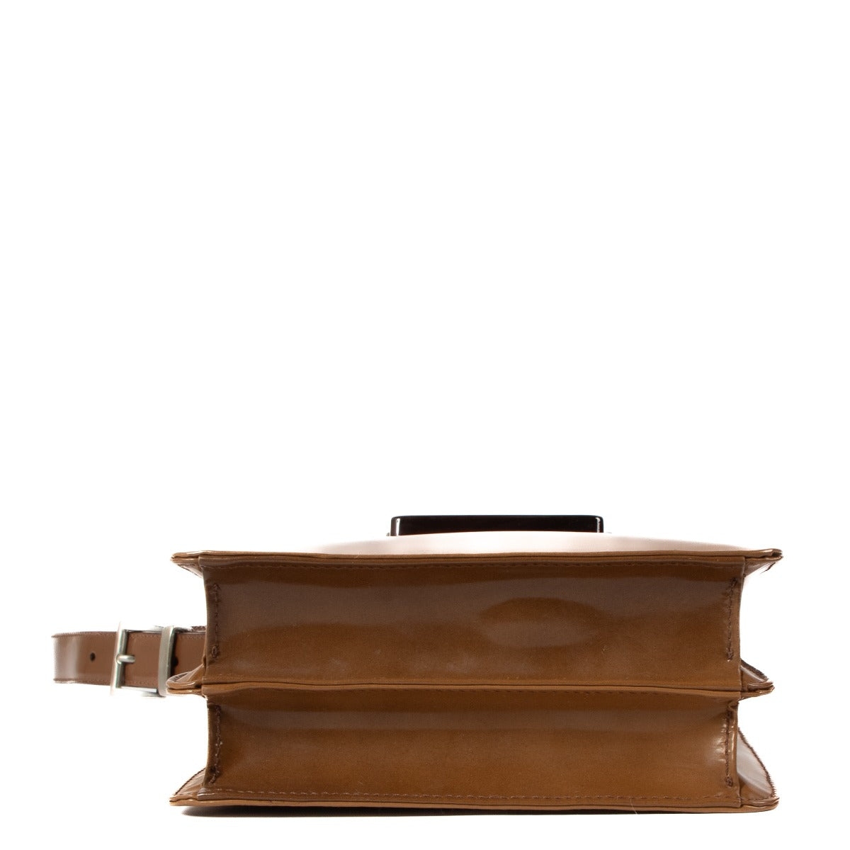 Sac à bandoulière Prada vintage en cuir brossé marron clair