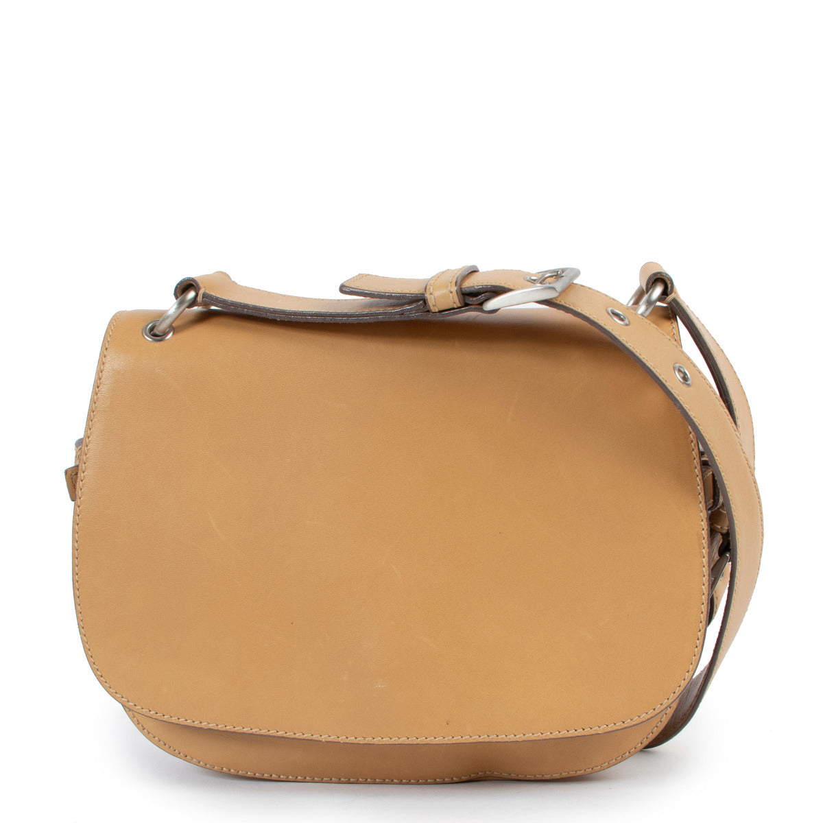 Prada Beige Saddle Crossbody Bag for the best price at Labellov secondhand luxury