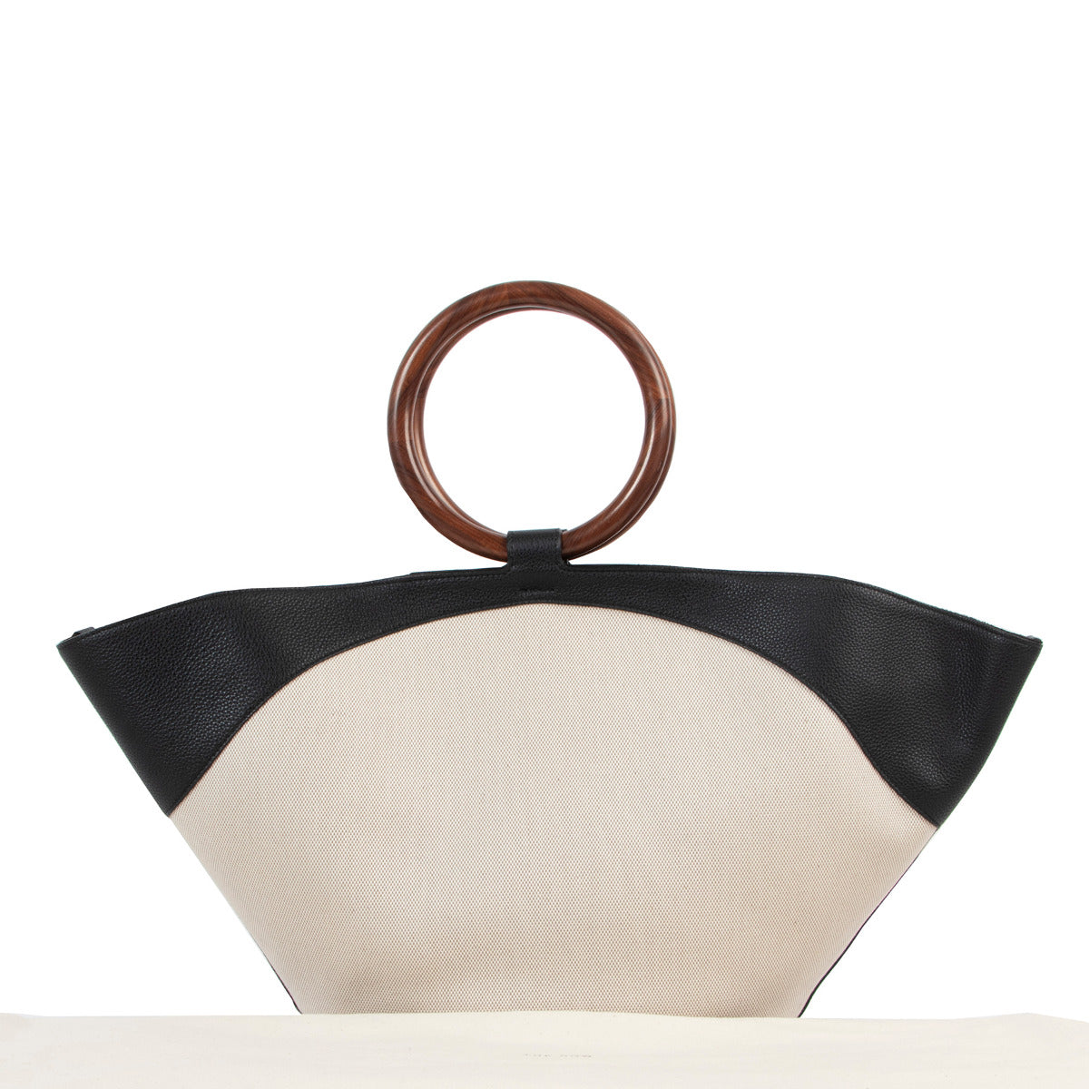 Le sac fourre-tout en toile The Row Market avec garnitures en cuir