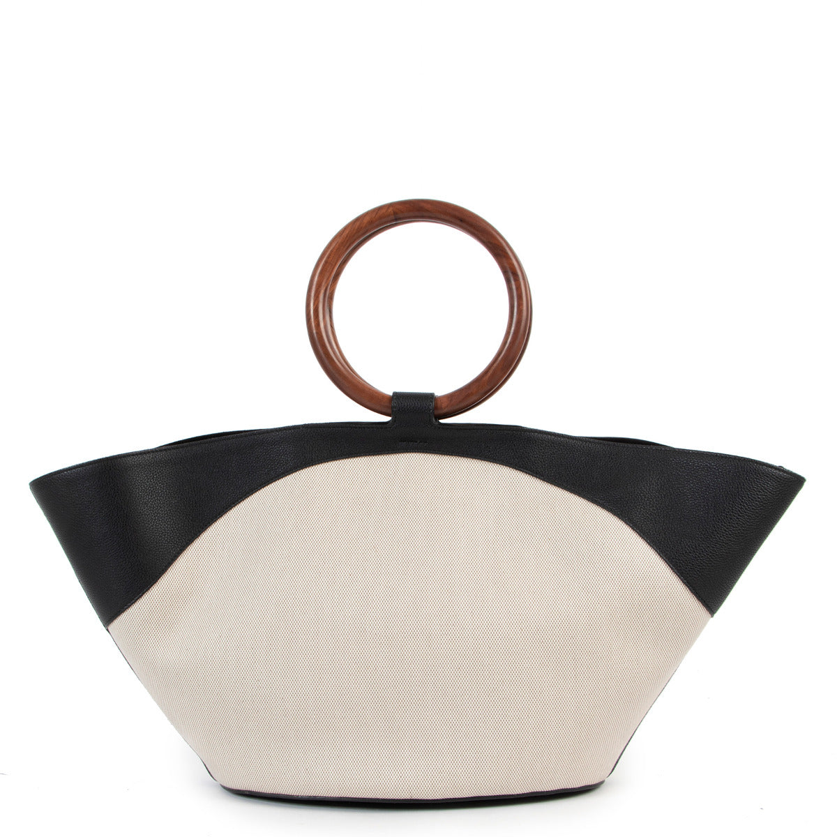Le sac fourre-tout en toile The Row Market avec garnitures en cuir