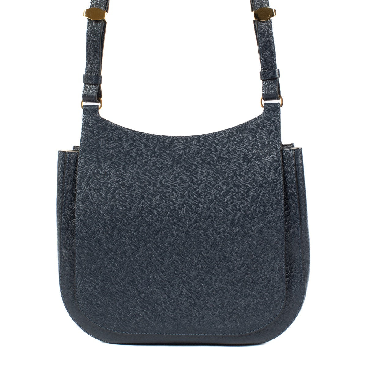 Shop safe online at Labellov in Antwerp, Brussels and Knokke this 100% authentic second hand The Row Blue Leather Haunting 11 Saddle Bag. Veilig online tweedehands authentieke The Row Blue Leather Haunting 11 Saddle handtas kopen bij Labellov.