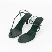 Shop this 100% authentic The Row Green Kid Leather Bare Sandals in size 42 at labellov.com.