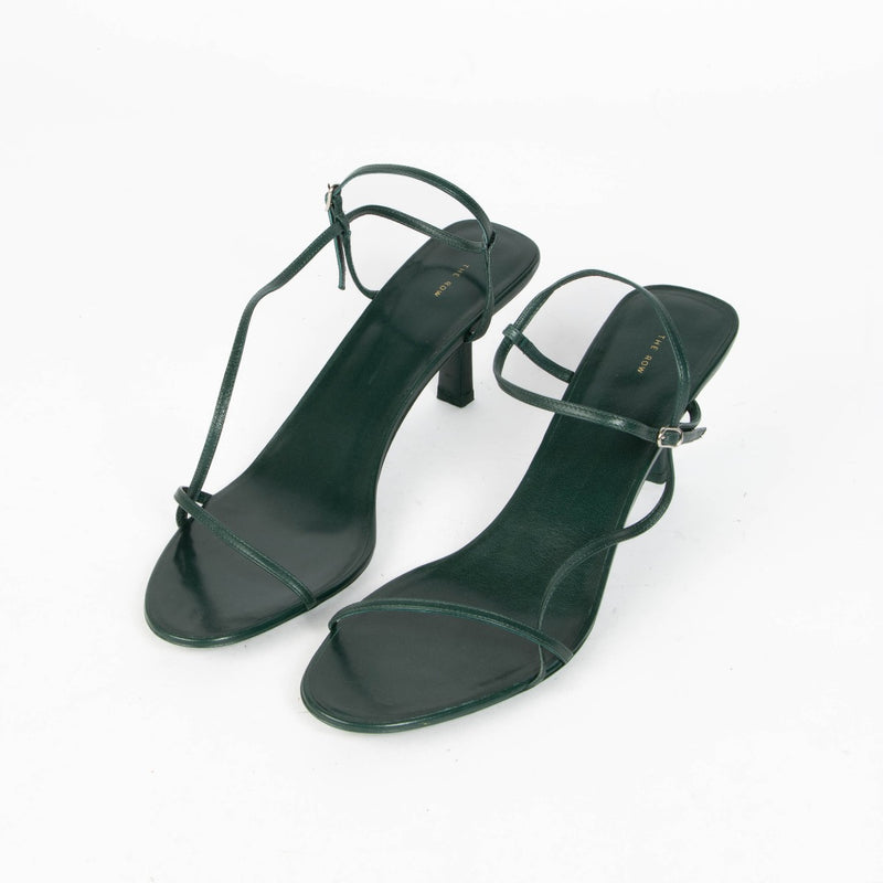Shop this 100% authentic The Row Green Kid Leather Bare Sandals in size 42 at labellov.com.