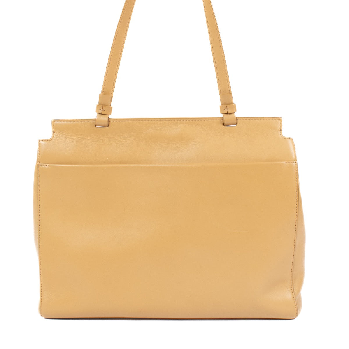 Shop safe online at Labellov in Antwerp, Brussels and Knokke this 100% authentic second hand The Row Beige Side By Top Handle Bag. Veilig online tweedehands authentieke The Row 14 Beige Leather Top Handle Bag handtas kopen bij Labellov.