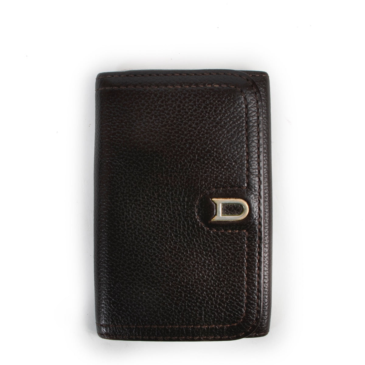 Shop safe online at Labellov in Antwerp this 100% authentic second hand Delvaux Brown Leather Key Wallet