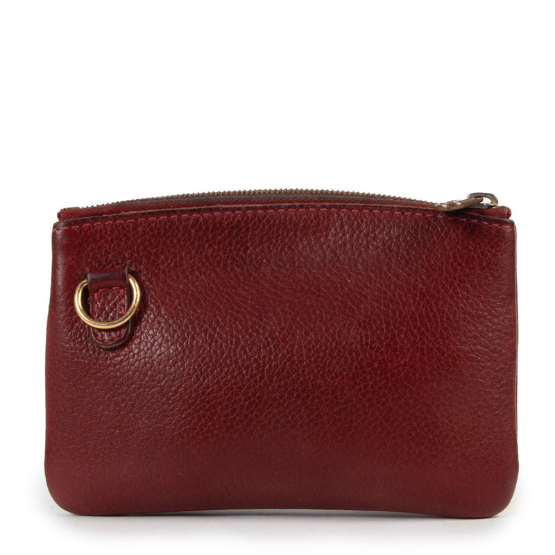 Shop safe online at Labellov in Antwerp this 100% authentic second hand Delvaux Burgundy Leather Pouch