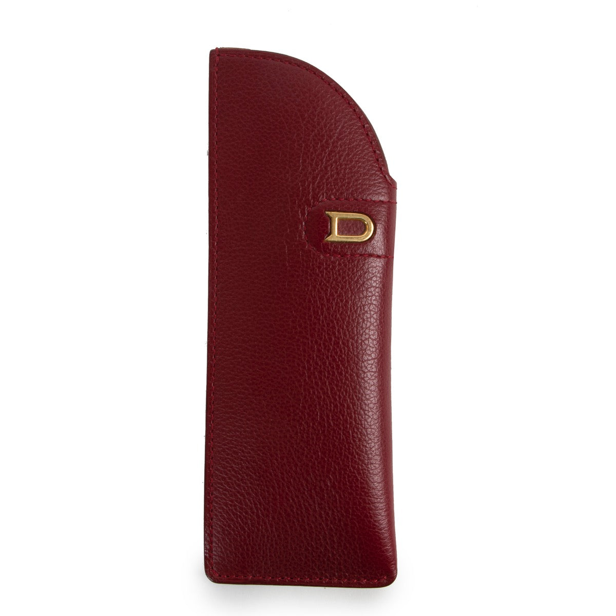 Shop safe online at Labellov in Antwerp this 100% authentic second hand Delvaux Burgundy Glasses Case in very good excellent condition.