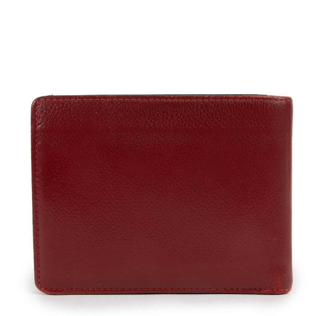 Shop safe online at Labellov in Antwerp this 100% authentic second hand Delvaux Red Leather Flap Wallet
