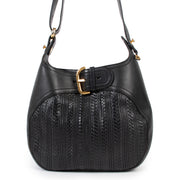 Delvaux Black Chardonnay Toile de Cuir Crossbody Bag