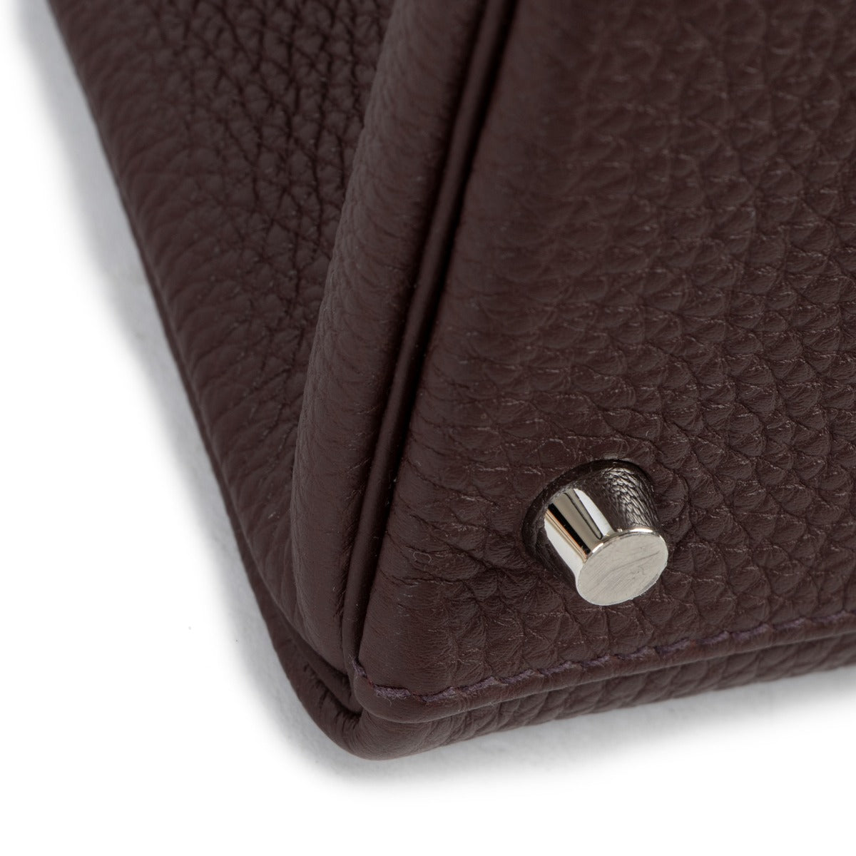 second hand hermes kelly 28 togo burgundy palladium