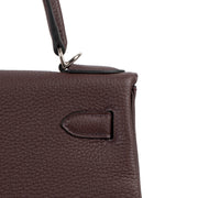 second hand authentic Hermès Kelly 28 Rouge Sellier Togo Palladium Hardware at labellov.com