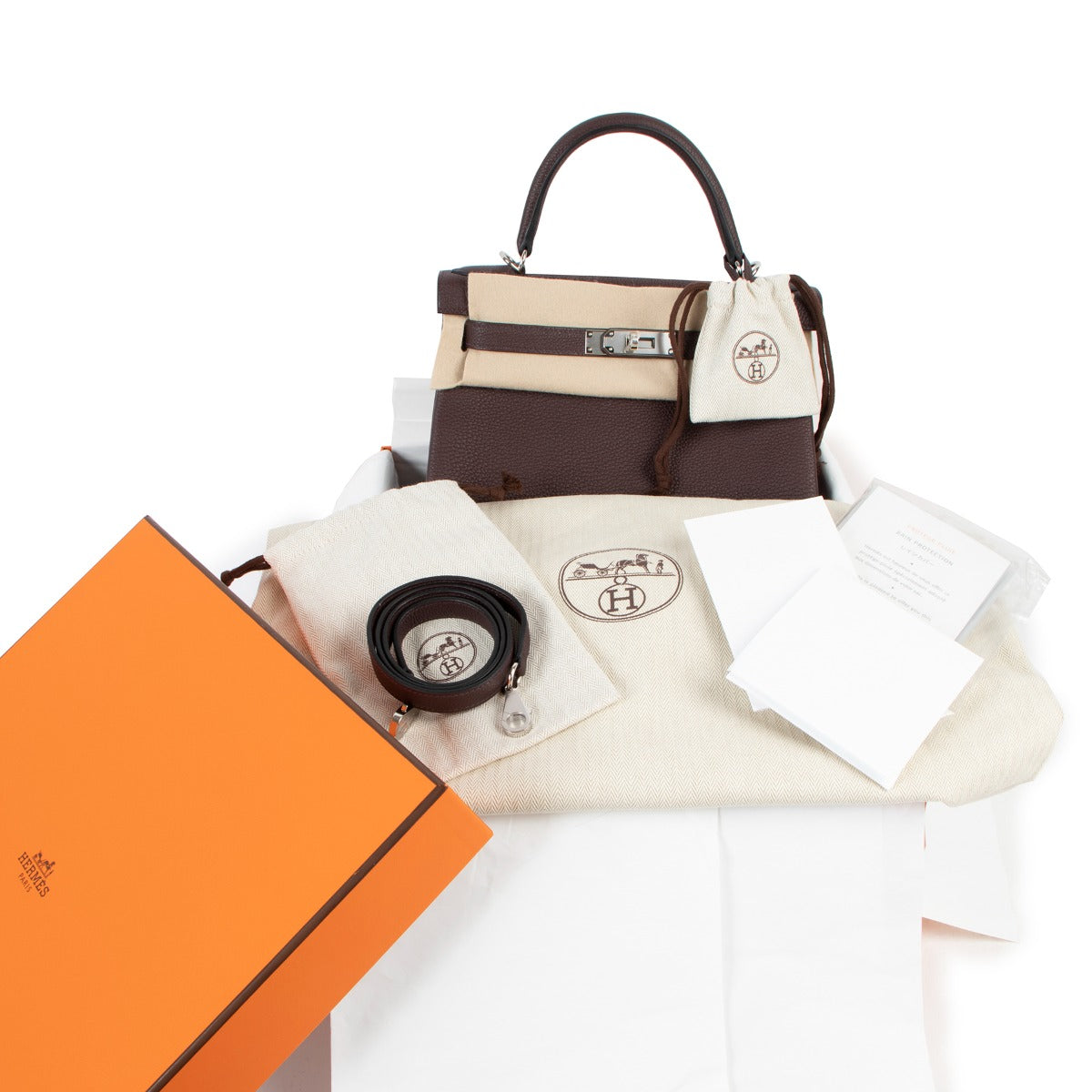 Shop safe online for the best price Hermes Kelly 28 Togo Rouge Sellier PHW