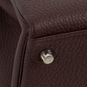 second hand hermes kelly 28 togo burgundy palladium