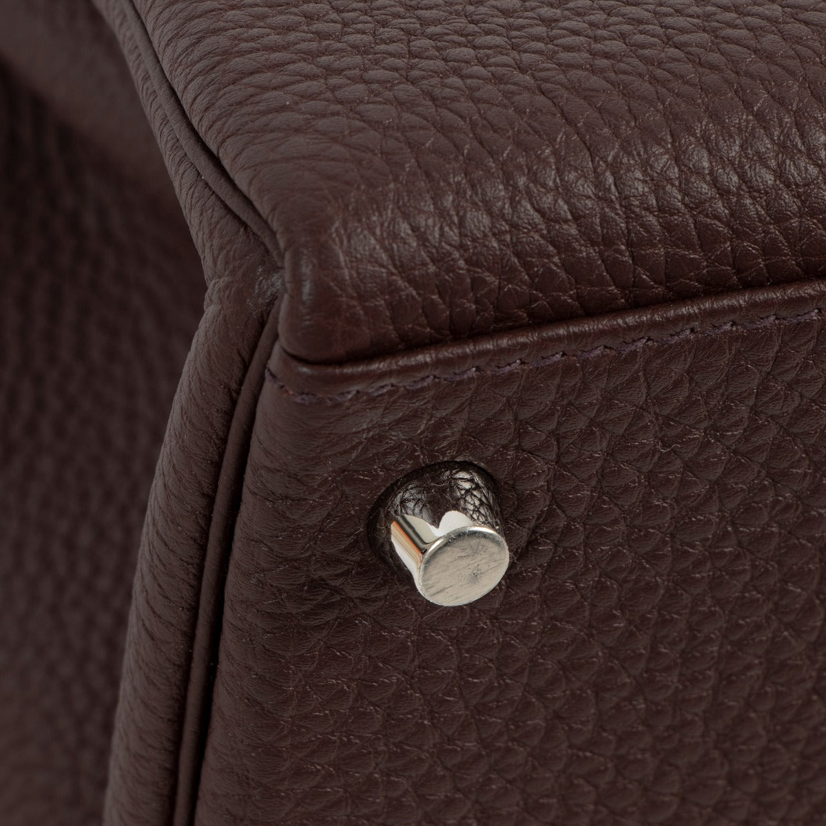 second hand hermes kelly 28 togo burgundy palladium
