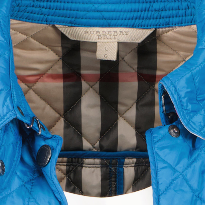 Doudoune matelassée Burberry Brit bleu turquoise clair - Taille L